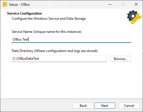 Installer data folder path