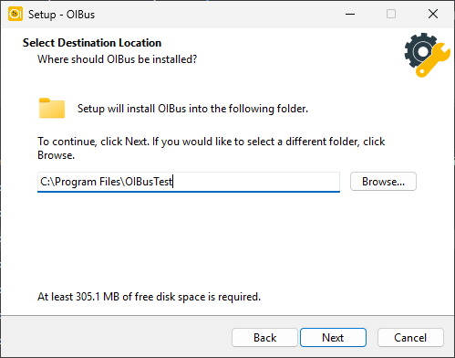 Installer binaries path