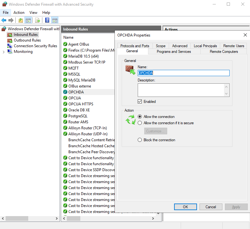 Windows Firewall Configuration