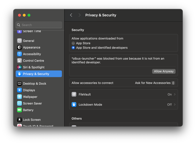 MacOS security