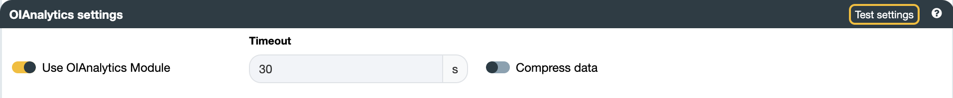 OPCUA settings