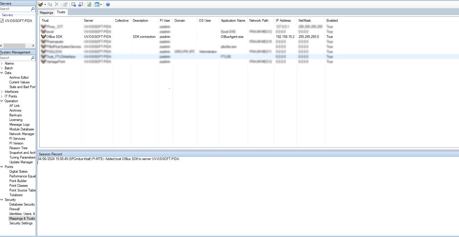 PI SDK list trust